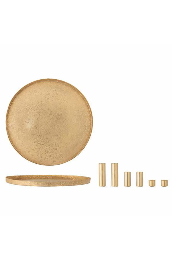 Bloomingville Maxime Candle Holder, Gold, Metal