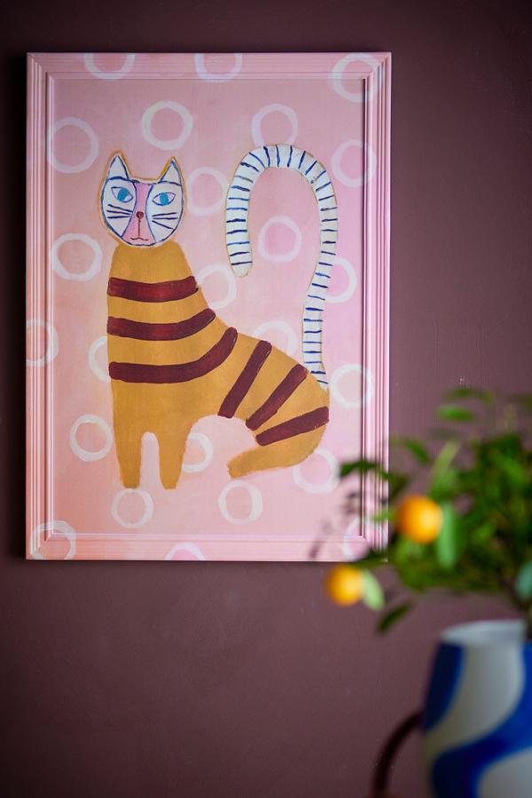 Bloomingville Missy Illustration w/ Frame, Multi, Firwood