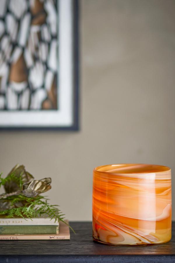 Bloomingville Sylas Votive, Orange, Glass