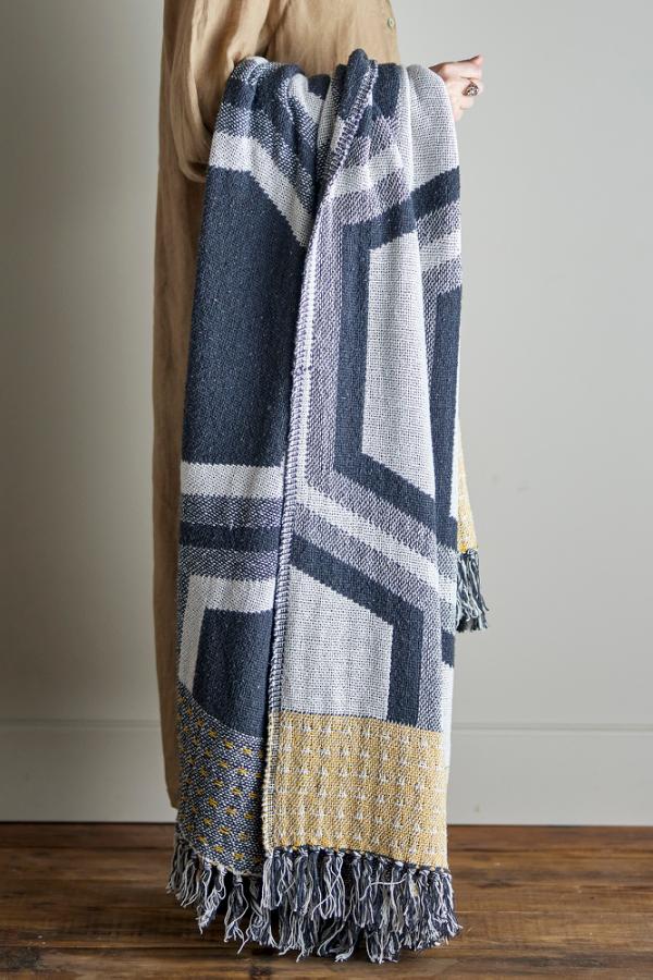 Creative Collection Annli Throw, Grey, Recycled Cotton
