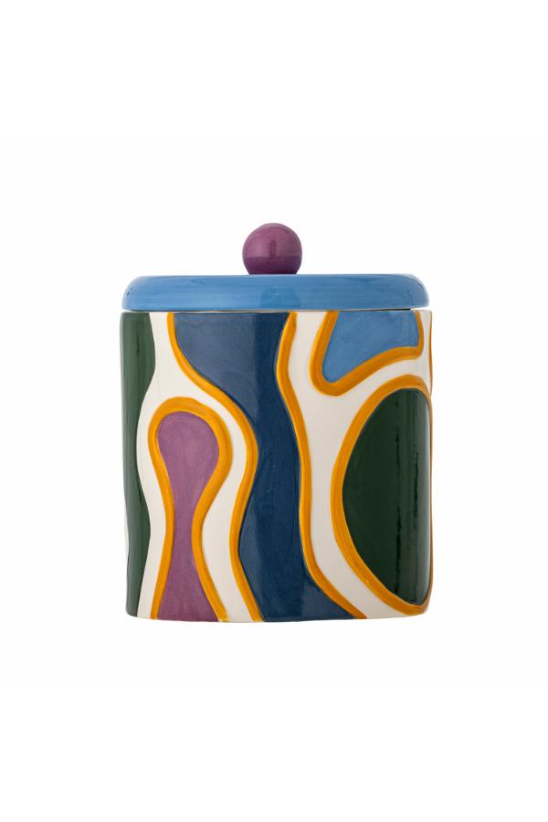Bloomingville Salacia Jar w/Lid, Multi, Stoneware