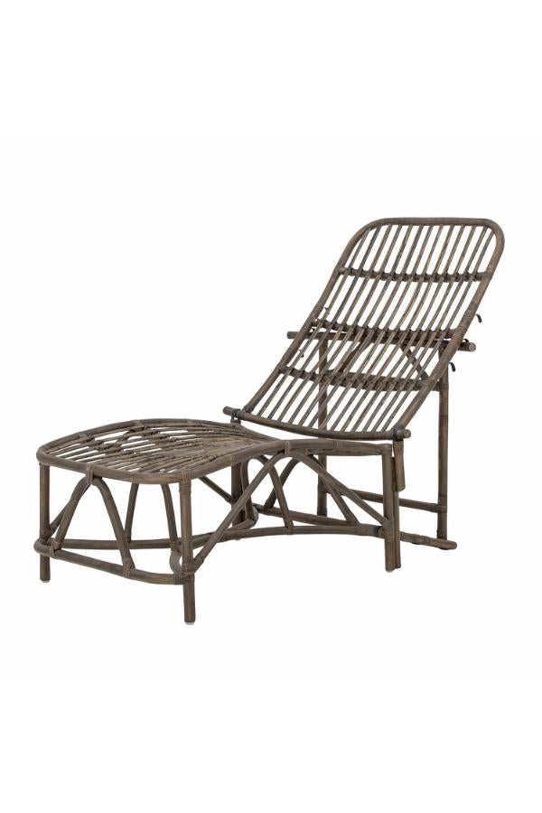 Bloomingville Dione Deck Chair, Brown, Rattan