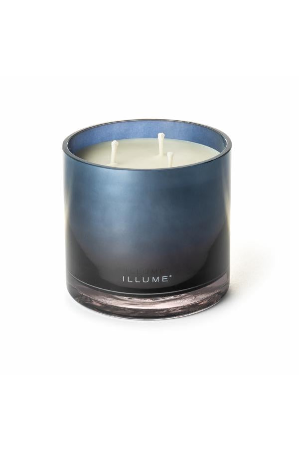 Illume Hidden Lake Statement Glass Candle, Blue,