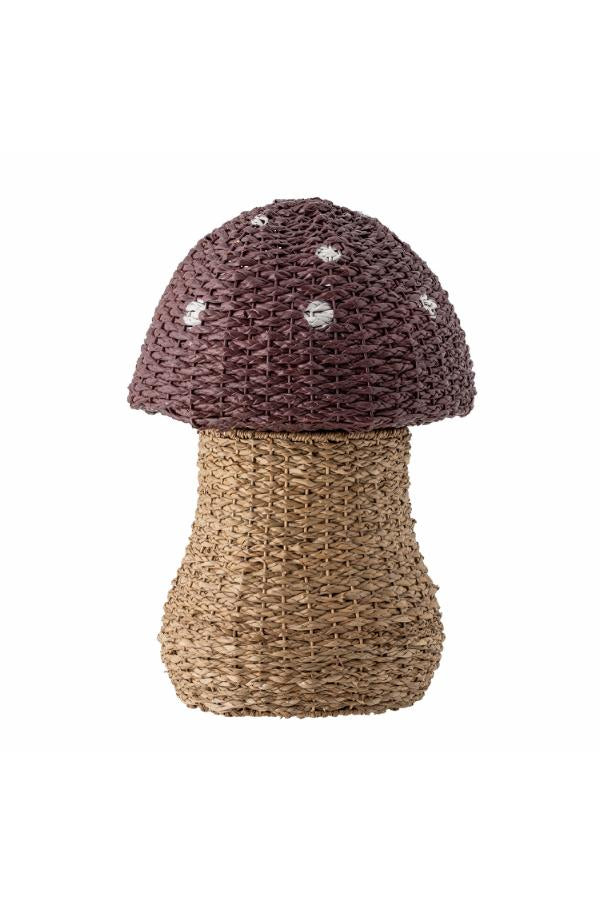 Bloomingville Mini Corintha Basket w/Lid, Red, Seagrass