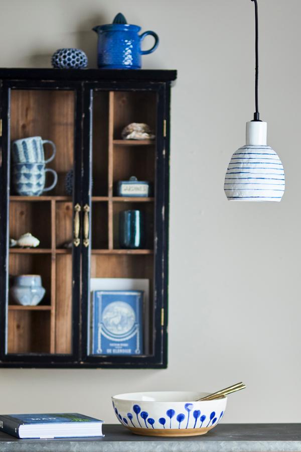 Creative Collection Elga Pendant Lamp, White, Stoneware