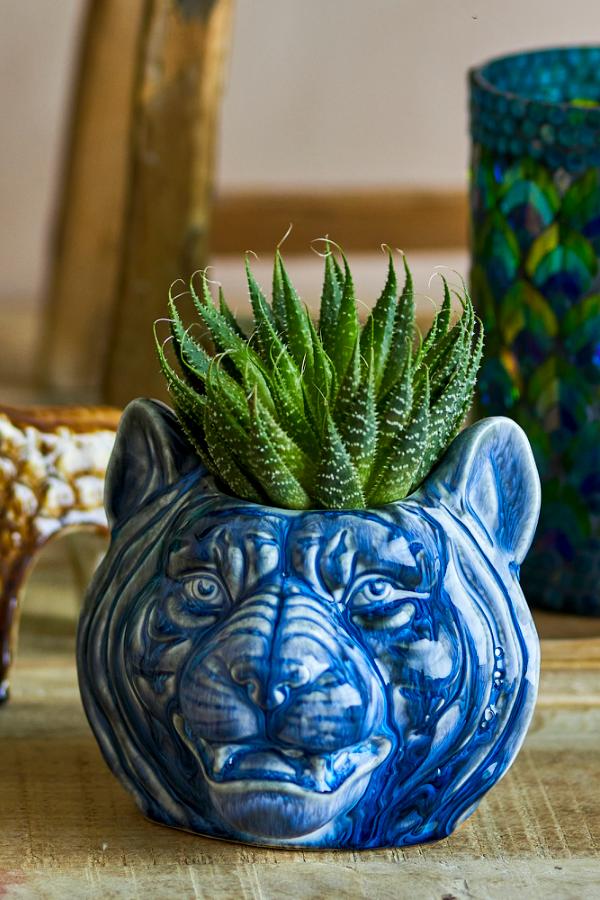 Creative Collection Abner Flowerpot, Blue, Stoneware