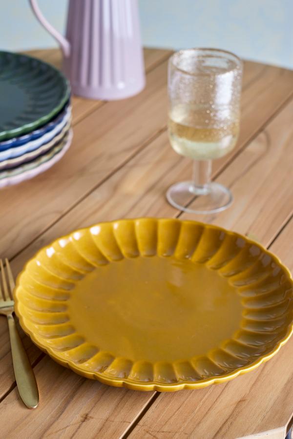 Bloomingville Latina Plate, Yellow, Stoneware