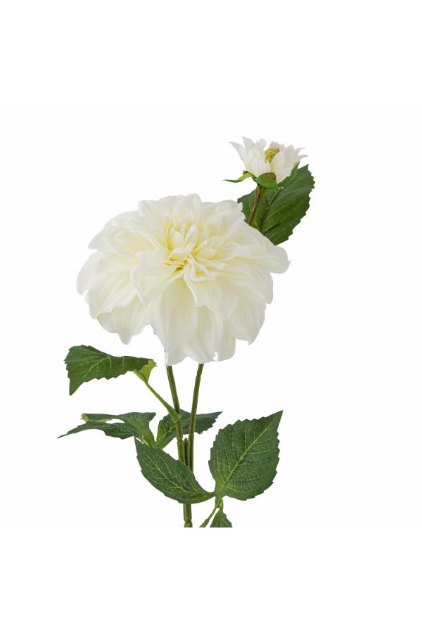 Bloomingville Dahlia Stem, White, Artificial Flowers