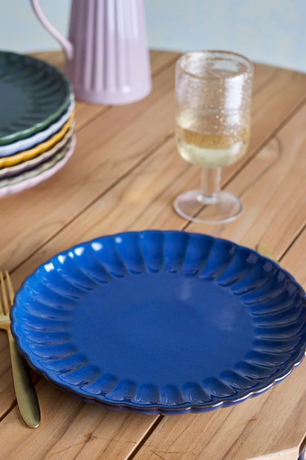 Bloomingville Latina Plate, Blue, Stoneware