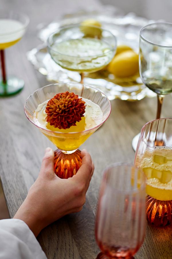 Bloomingville Taurin Cocktail Glass, Rose, Glass