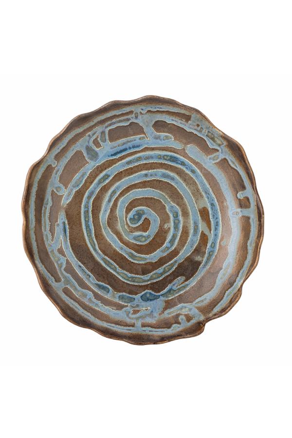 Creative Collection Marjorie Tray, Blue, Stoneware