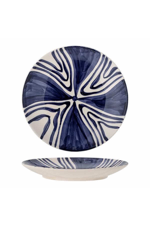 Bloomingville Shama Plate, Blue, Stoneware