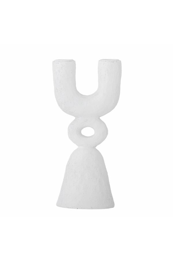 Bloomingville Syra Candle Holder, White, Polyresin