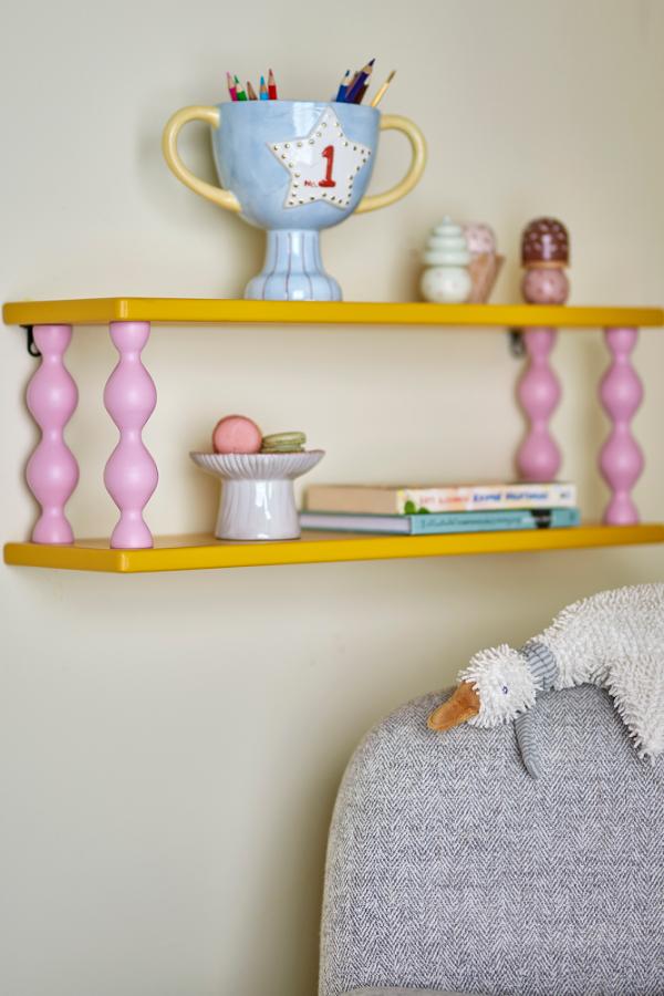 Bloomingville Mini Bibiola Shelf, Yellow, MDF