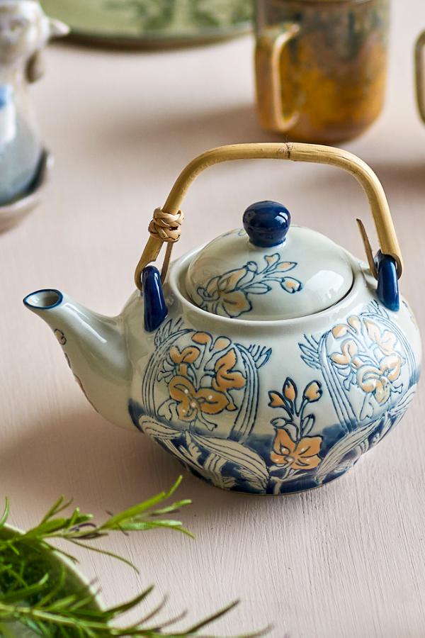 Creative Collection Myah Teapot w/Teastrainer, Multi, Stoneware