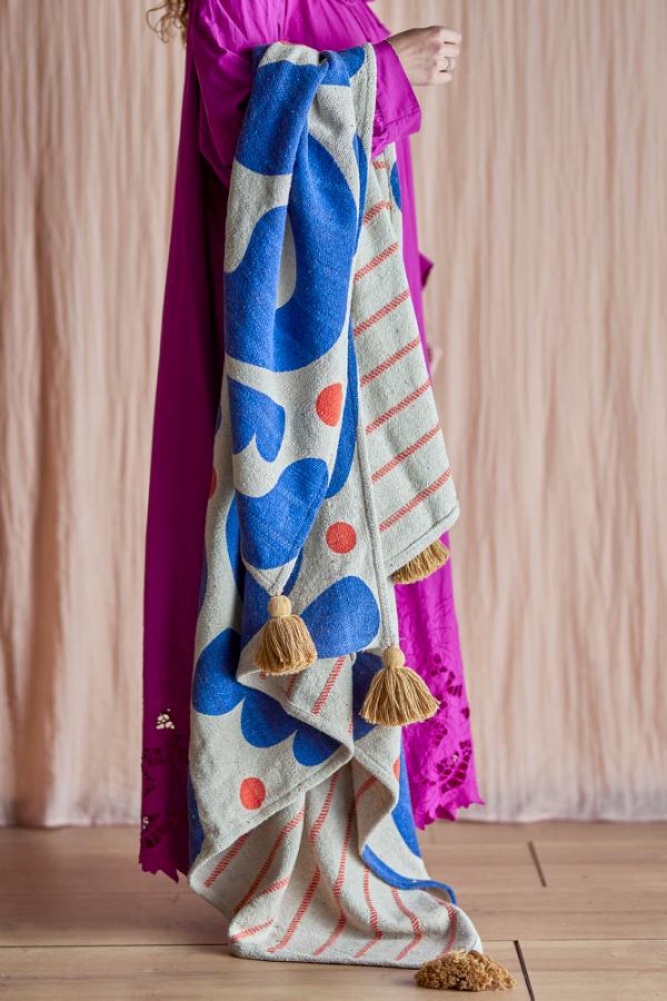 Bloomingville Eviaya Throw, Multi, Recycled Cotton