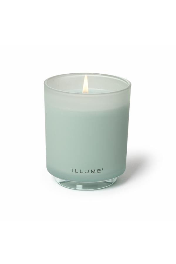 Illume Fresh Sea Salt Box Glass Candle, Green,