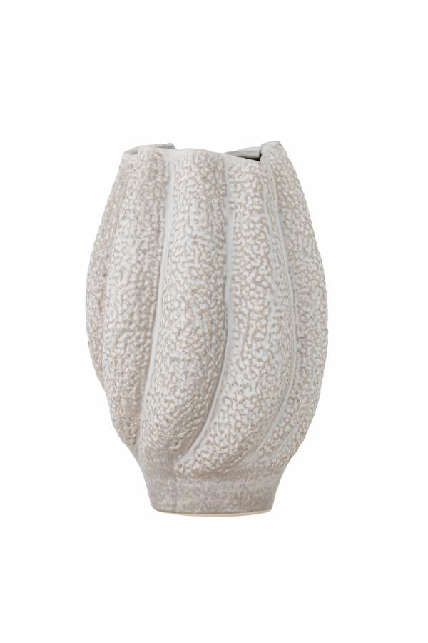 Bloomingville Cove Vase, White, Stoneware