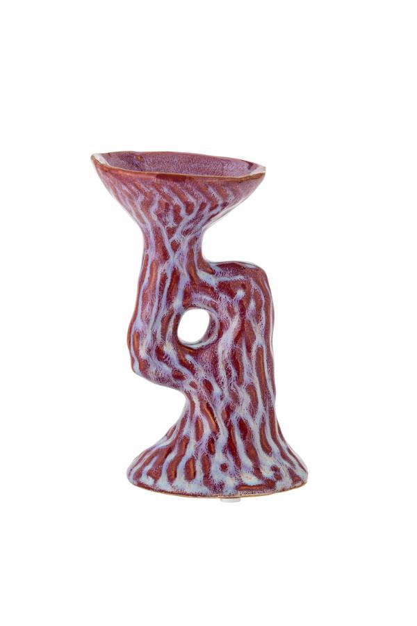Bloomingville Ivalie Candle Holder, Pink, Stoneware