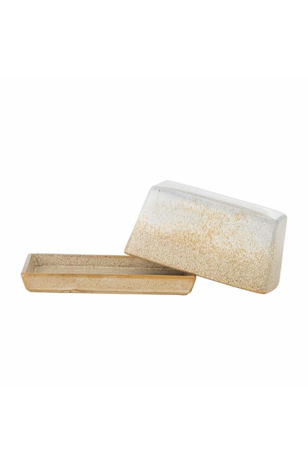 Bloomingville Paula Butter Box, Nature, Stoneware
