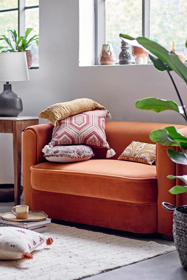 Creative Collection Malala Sofa, Orange, Polyester