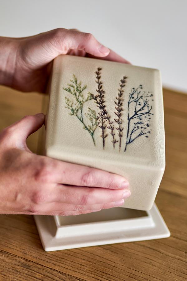 Bloomingville Bea Butter Box, Nature, Stoneware
