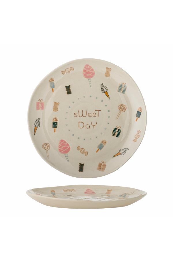 Bloomingville Mini Sweets Plate, Multi, Stoneware