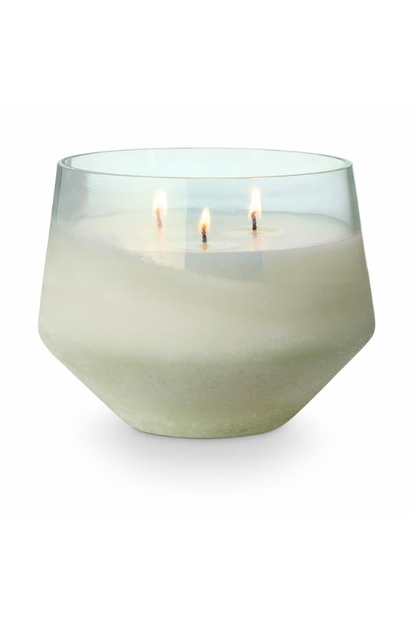 Illume Fresh Sea Salt Baltic Glass Candle, Blue,