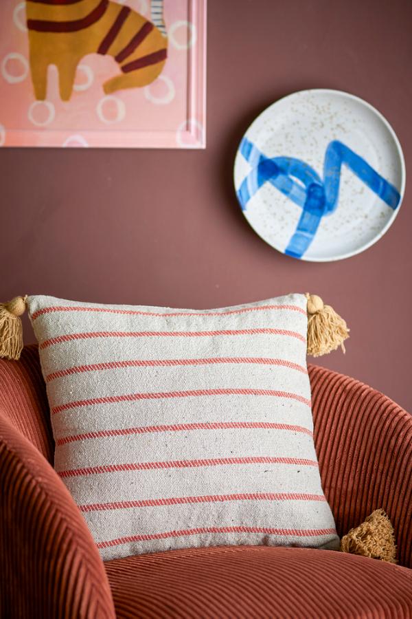 Bloomingville Eviaya Cushion, Multi, Recycled Cotton