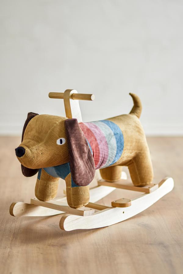 Bloomingville Mini Charlie Rocking Toy, Dog, Multi, Polyester