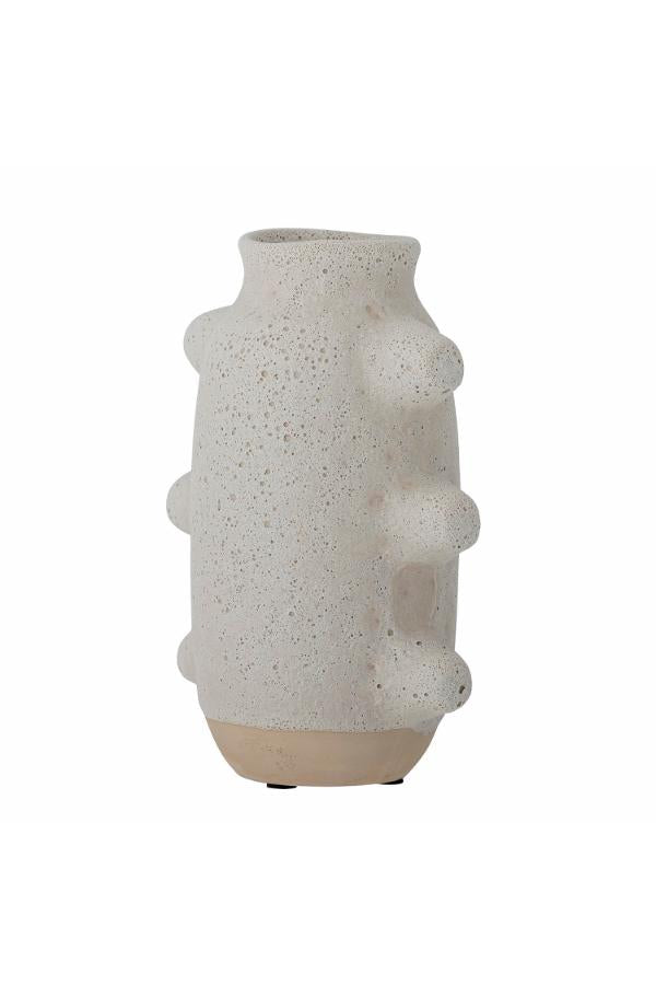 Bloomingville Birka Deco Vase, White, Ceramic