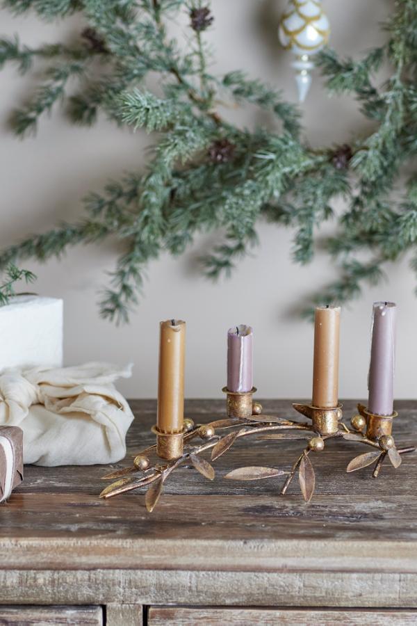 Bloomingville Mirabel Candle Holder, Gold, Metal
