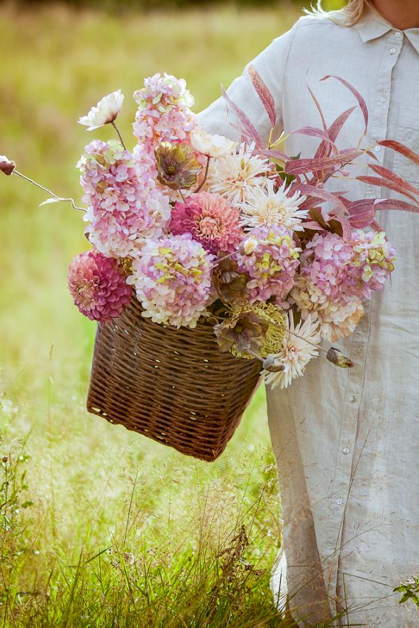 Bloomingville Chrysantemum Stem, Rose, Artificial Flowers