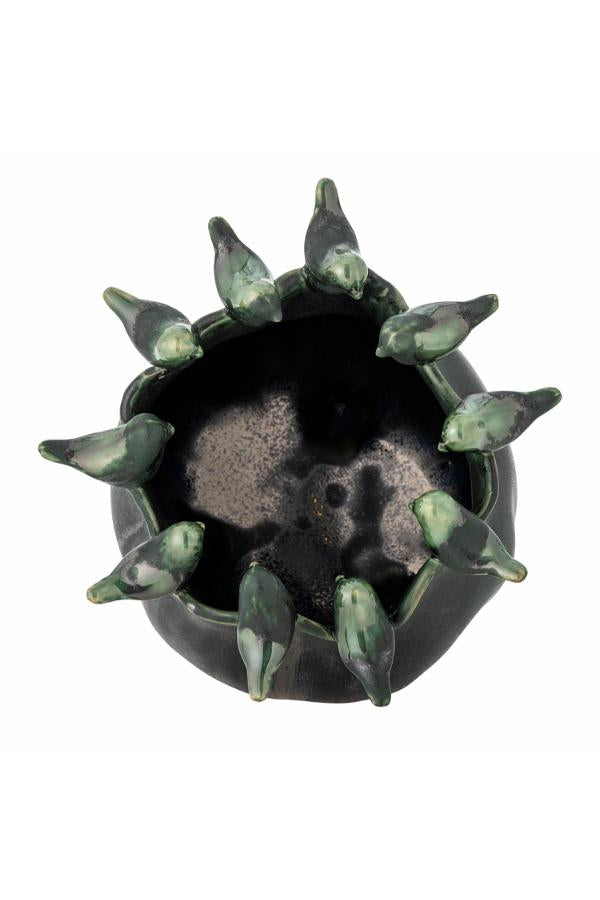 Creative Collection Charlize Flowerpot, Green, Stoneware