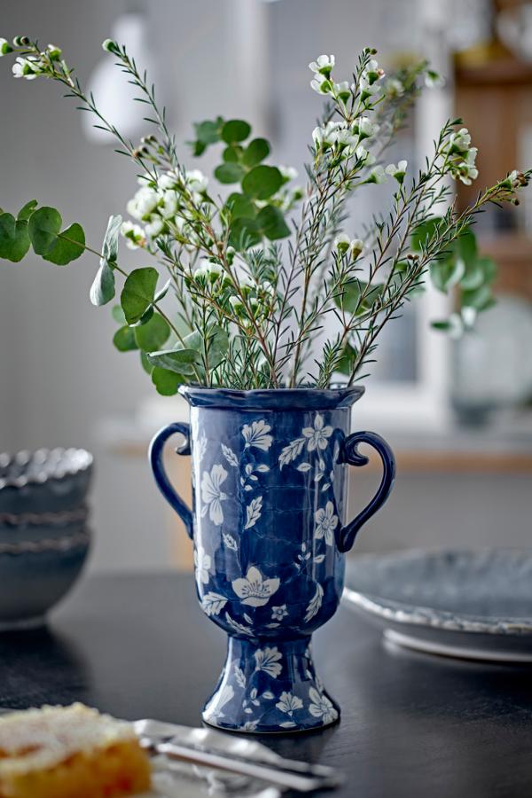 Creative Collection Amara Vase, Blue, Stoneware