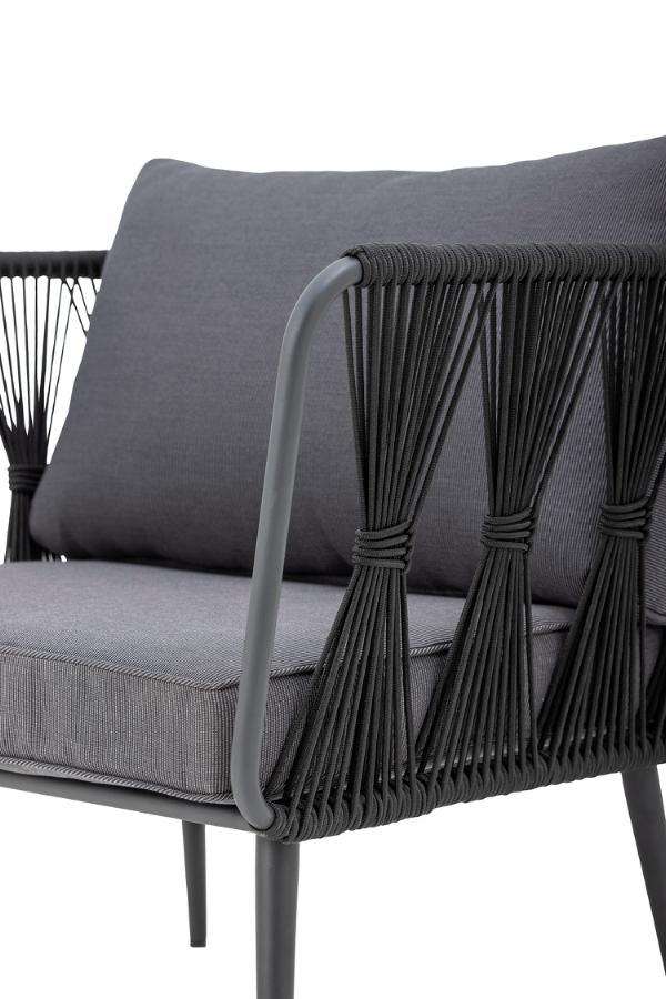 Bloomingville Pavone Lounge Chair, Black, Metal