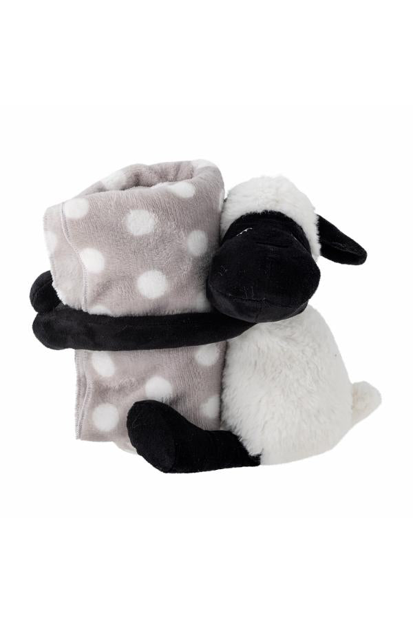 Bloomingville Mini Dolly Soft Toy with blanket, White, Polyester