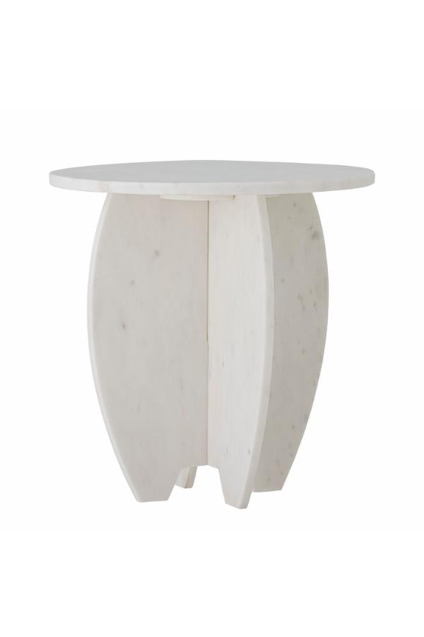 Bloomingville Sendai Pedestal, White, Marble