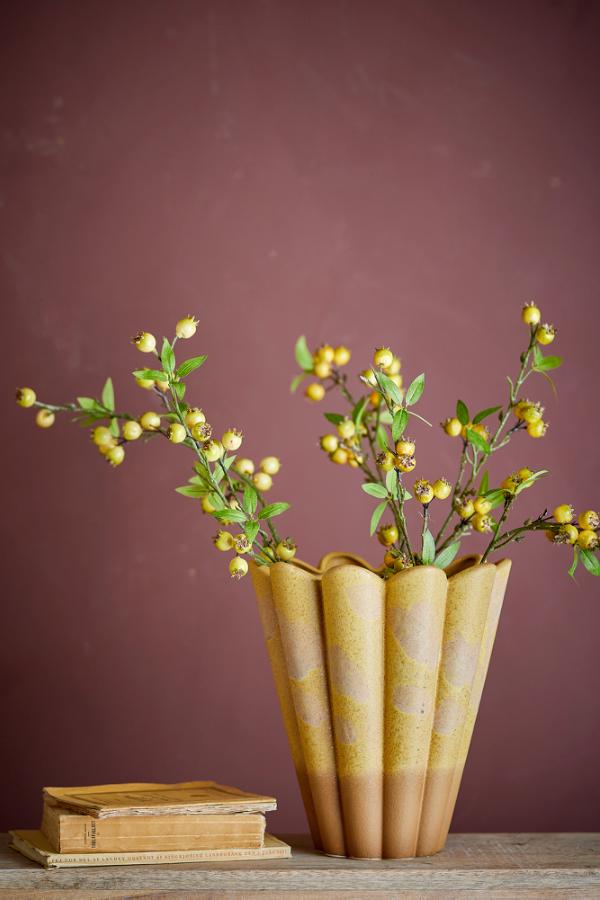 Creative Collection Penn Vase, Yellow, Stoneware