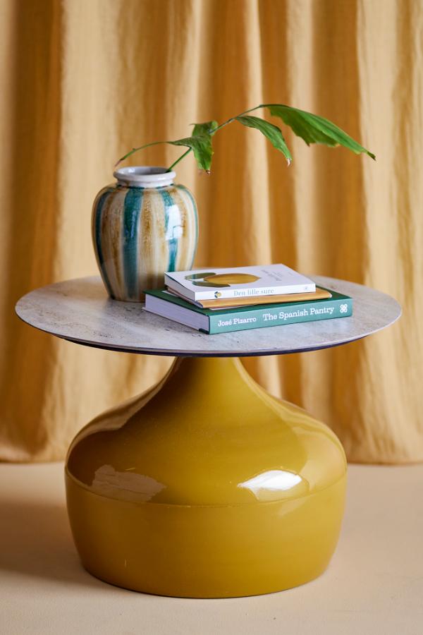 Creative Collection Lecco Coffee Table, Yellow, Metal