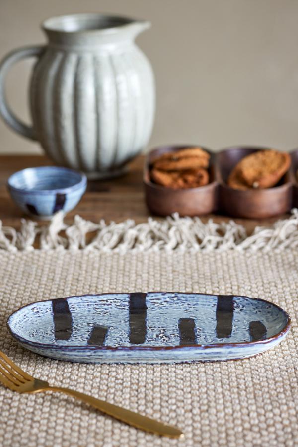 Bloomingville Ever Plate, Blue, Stoneware