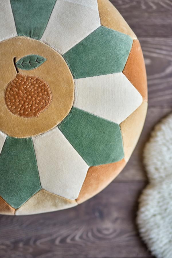 Bloomingville Mini Agnes Pouf, Multi, Cotton