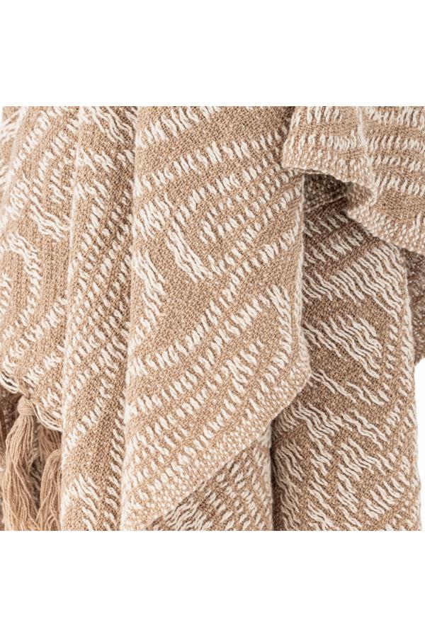 Bloomingville Okapi Throw, Brown, Recycled Cotton