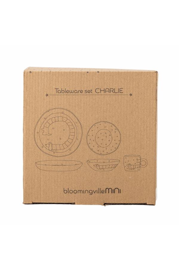 Bloomingville Mini Charlie Tableware Set, Multi, Stoneware