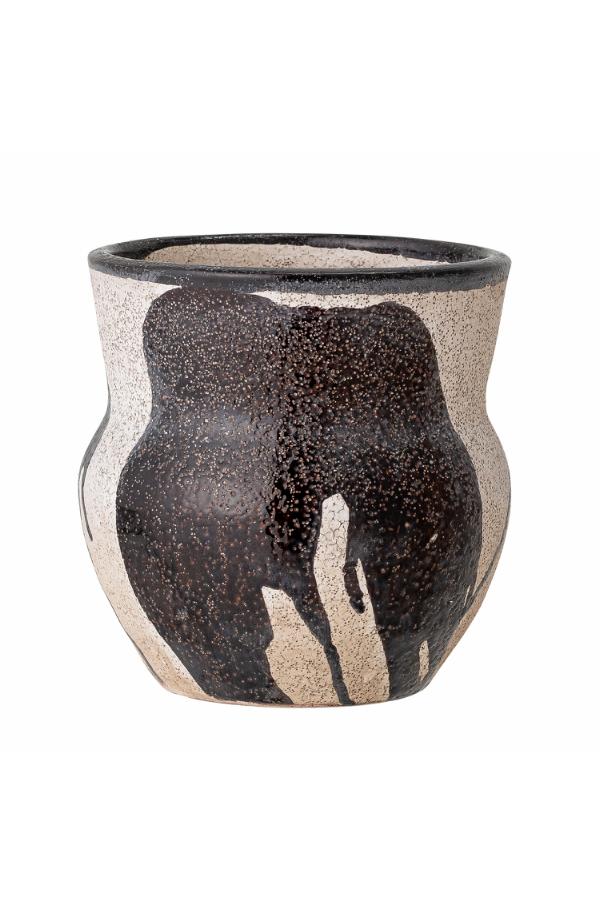 Bloomingville Nala Flowerpot, Black, Terracotta