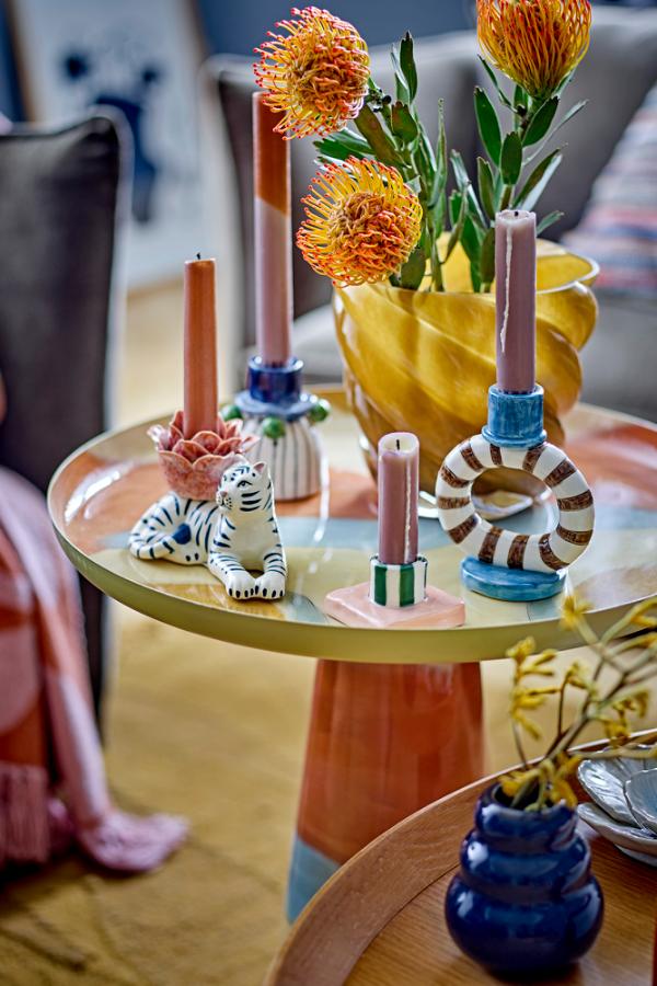 Bloomingville Tacana Candle Holder, Multi, Stoneware