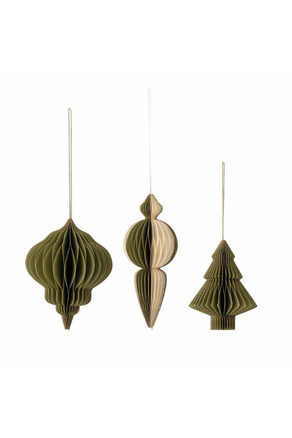 Bloomingville Tinkle Ornament, Green, FSC®Mix, Paper