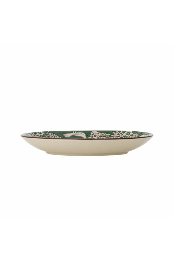 Bloomingville Hezha Plate, Green, Stoneware