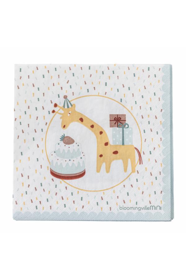 Bloomingville Mini Celebrate Napkin, Blue, FSC®Mix, Paper