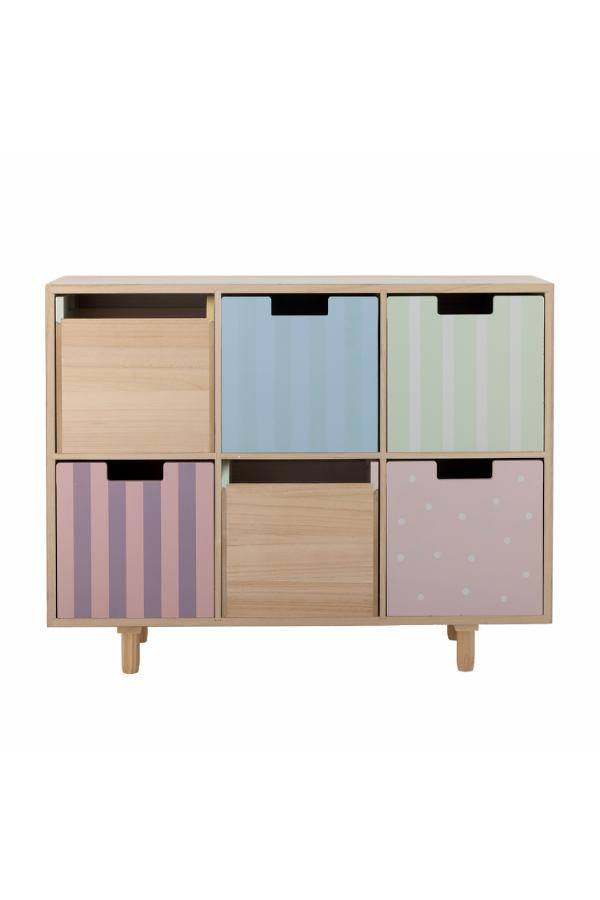 Bloomingville Mini Calle Bookcase w/Drawers, Multi, Paulownia